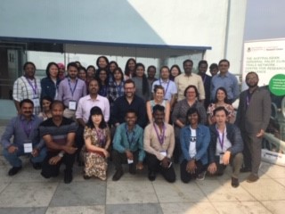 Participants from Sri Lanka, Bhutan, India, Nepal, Bangladesh, Vietnam with Prof. Andrea Guzzetta, Prof. Ros Boyd, Dr Kath Benfer, and Carly Luke at the GMs Training for the LEAP-CP Implementation Conference in Kolkata. 