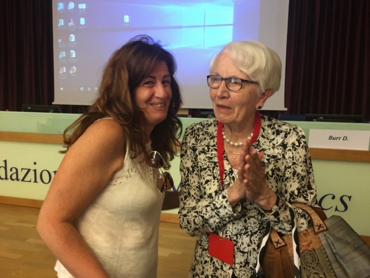  VISIBLE Trainer Ms Adina Bancale (Developmental Therapist) with Dr Lea Hyvarinen (developer of Hiding Heidi assessment) at the World Vision Conference for children with Cerebral Visual Impairment.