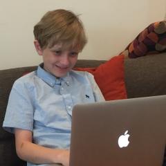 Child using the SMART program.