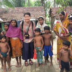 PhD student Nataya Branjerdporn working with communities in India on LEAP-CP